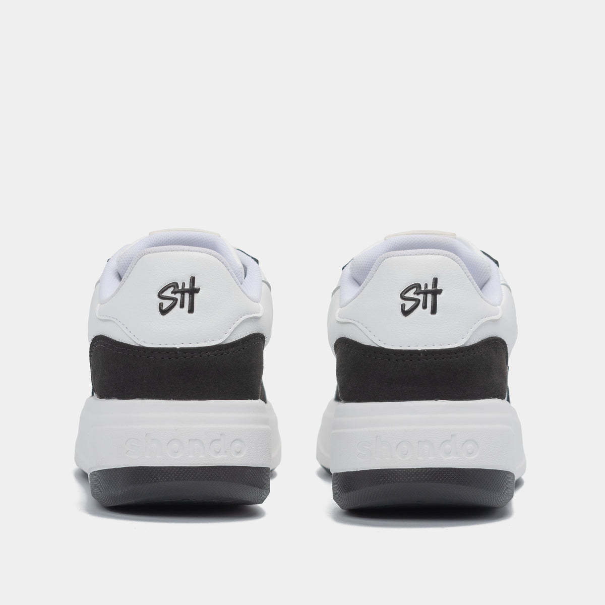 Giày sneaker Class 2 logo Shondo nam nữ trắng đen