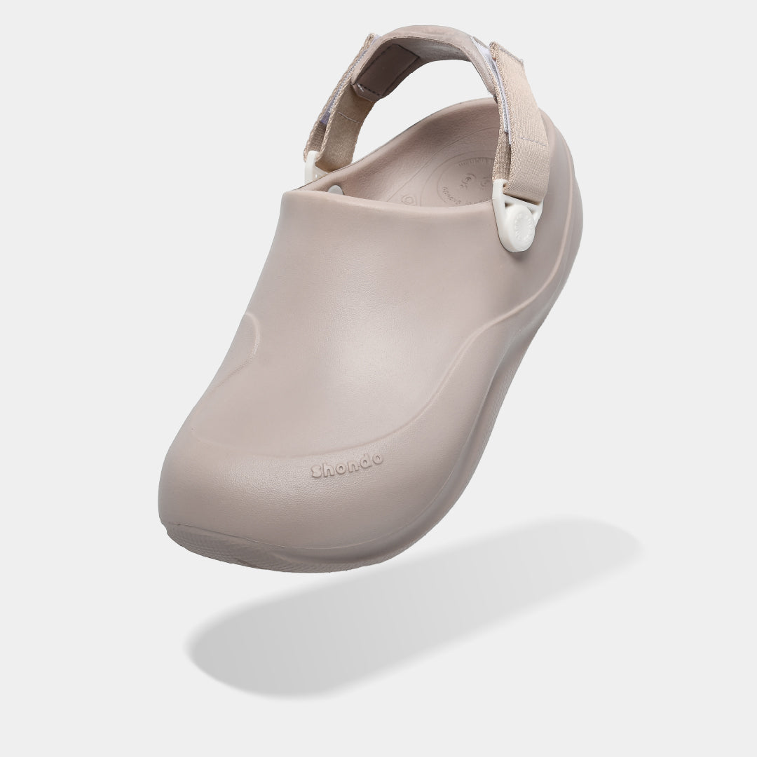 Clog nhựa đúc nữ Suke hồng be