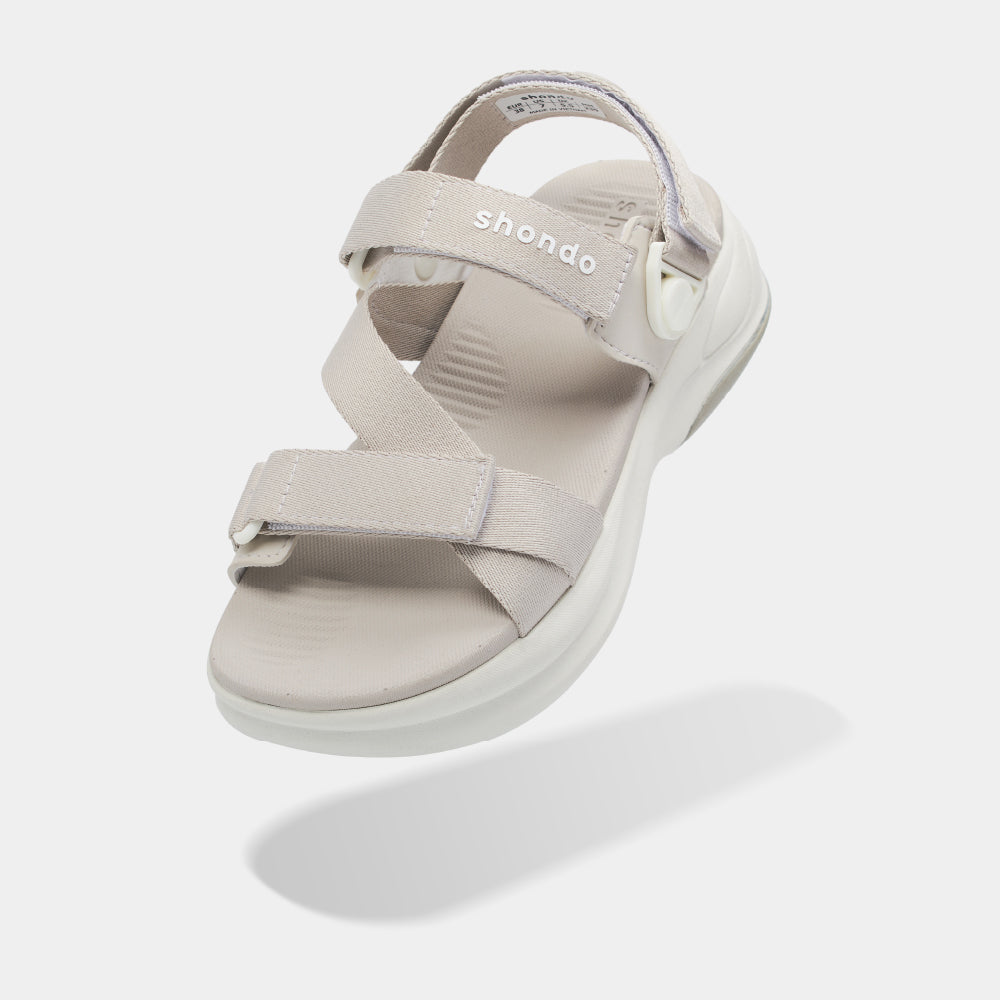 Sandal nam nữ F8B quai xoay nâu xám