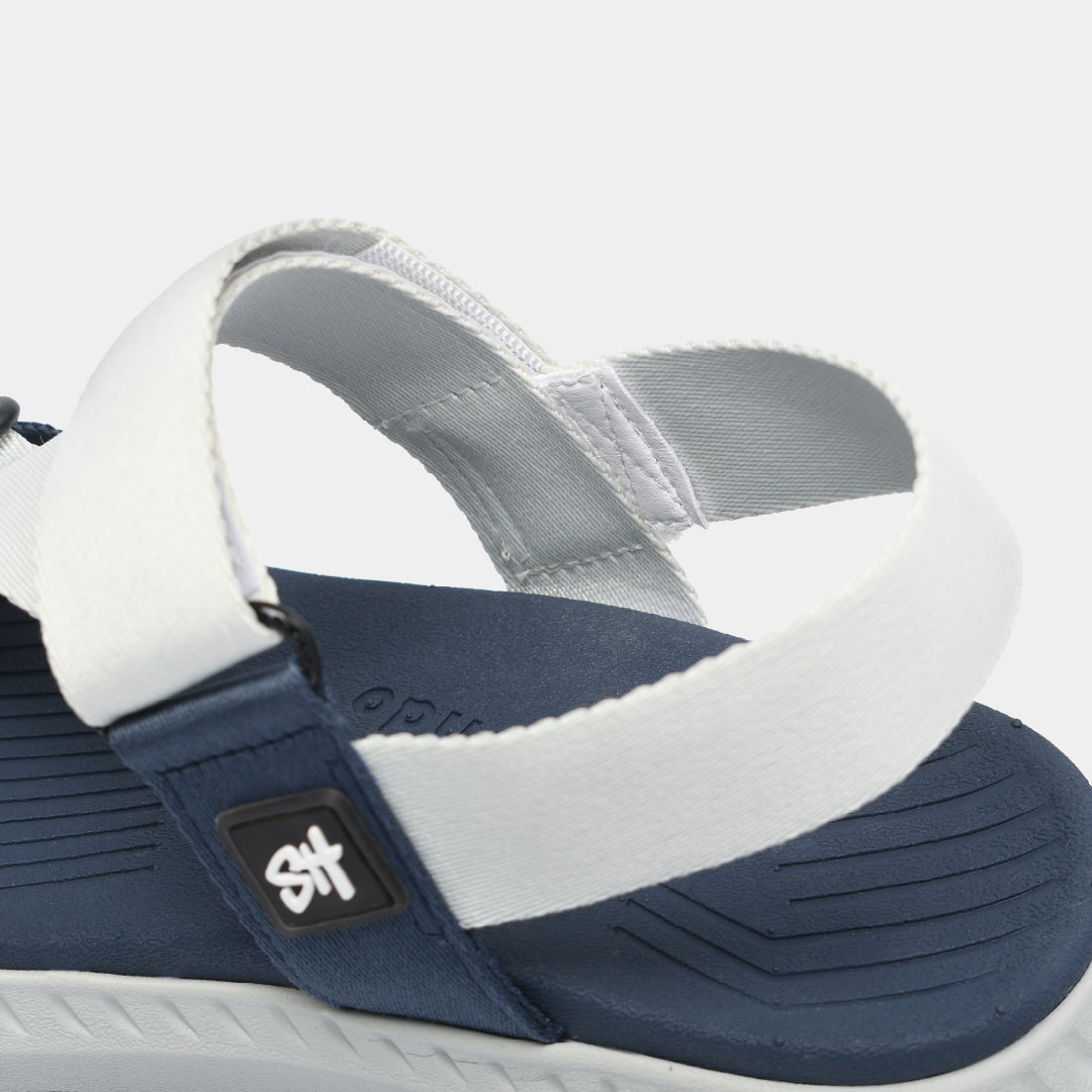 Giày Sandal Nam Nữ Shondo F7R Quai Chéo Xám Rêu Xanh Dương