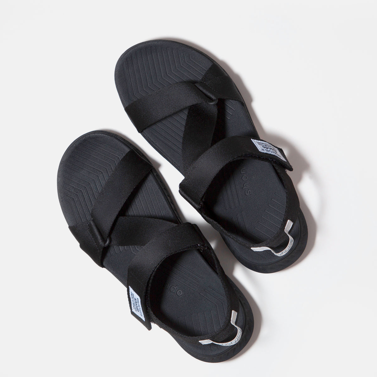 Sandals F7 Racing đế đen phối trắng quai đen