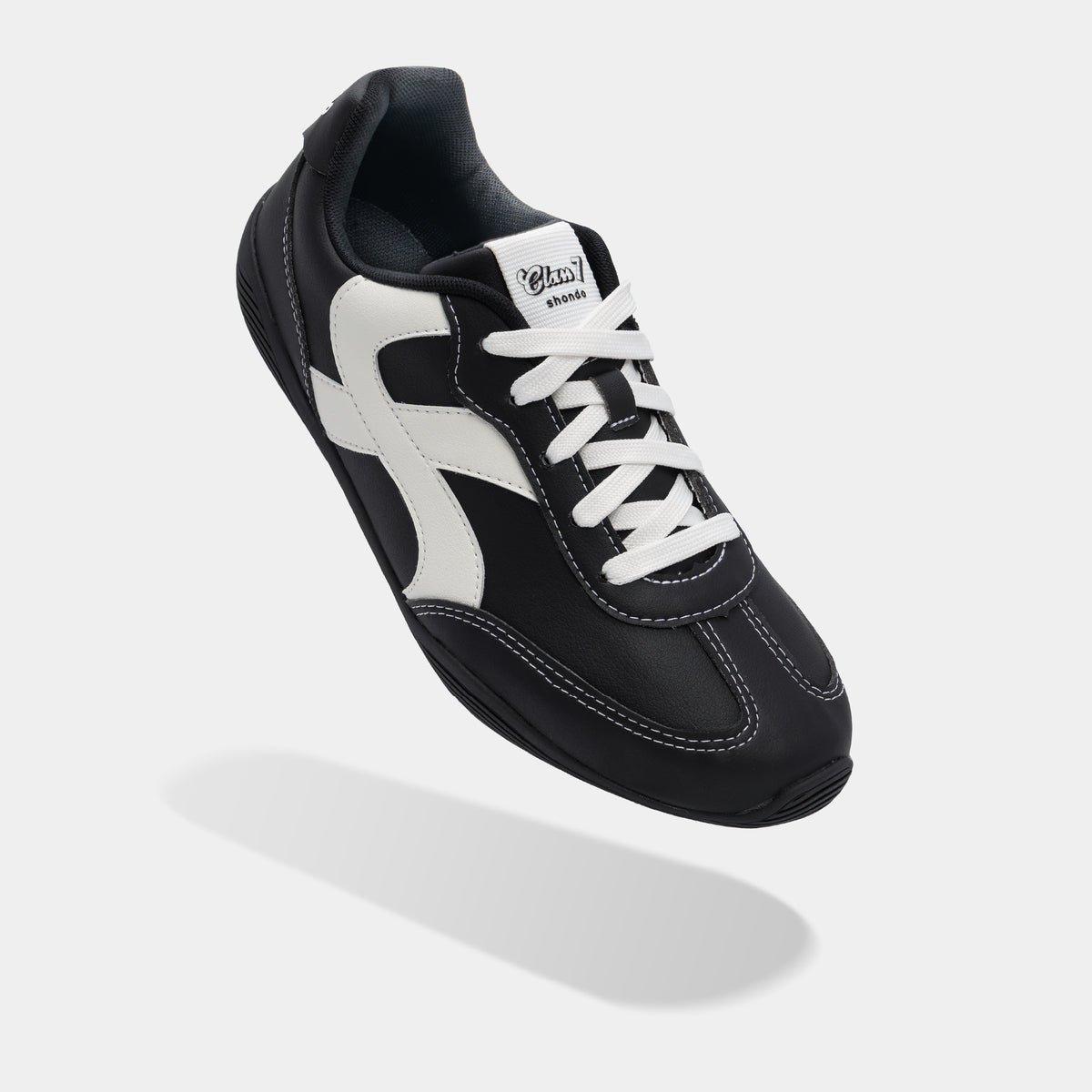 Giày Sneaker Shondo Class 7 Đế Thấp Unisex Màu Đen