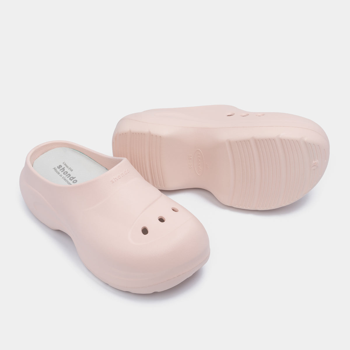 Clog MULE CHIC Limax đế cao nữ hồng