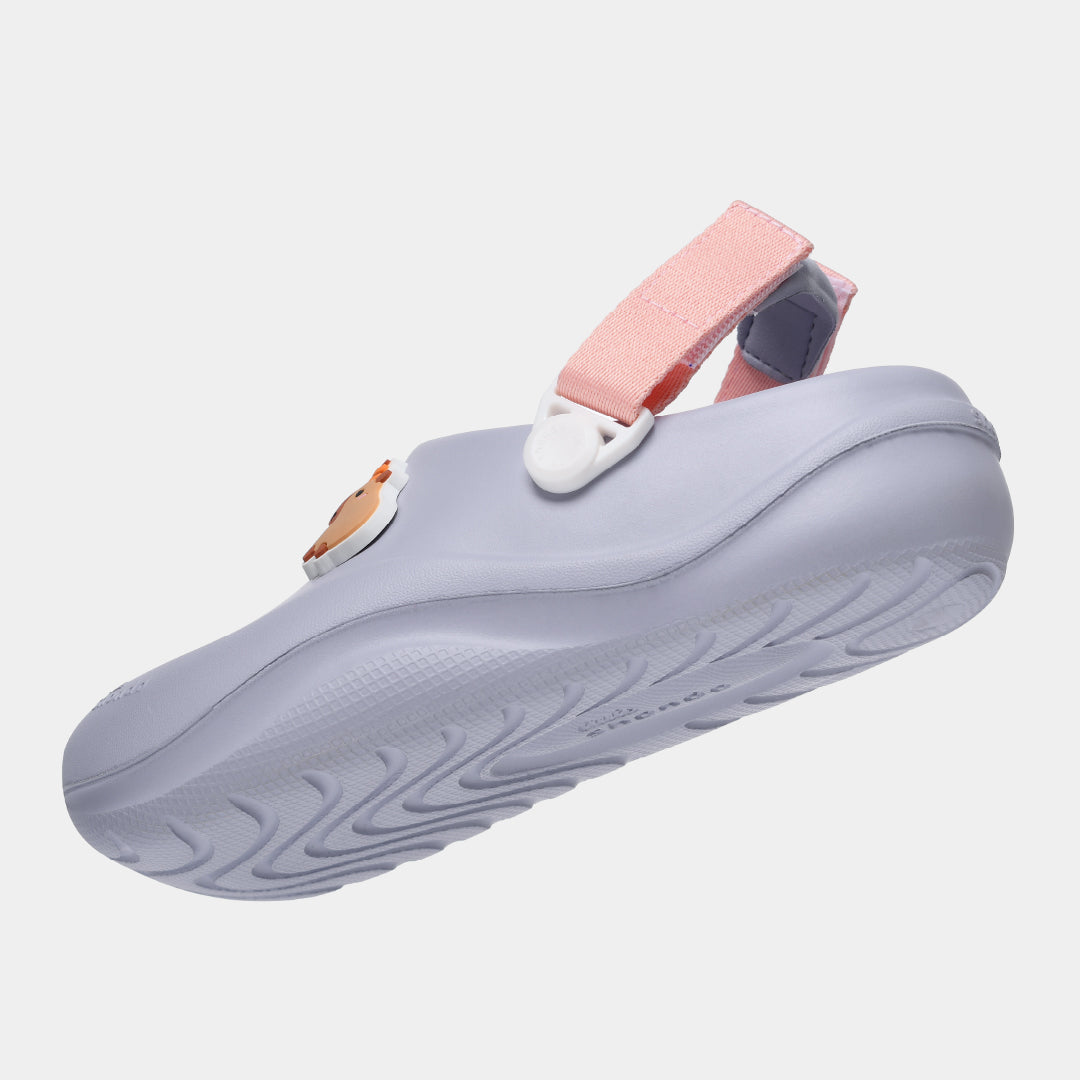 Clog Little Suke bé gái nhựa đúc tím