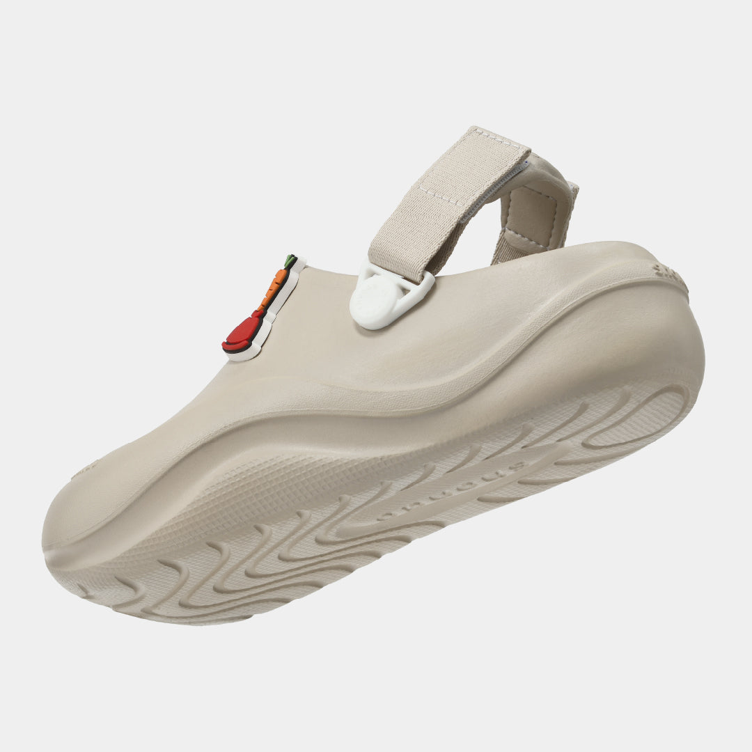 Clog nhựa đúc nam nữ Suke T7M be