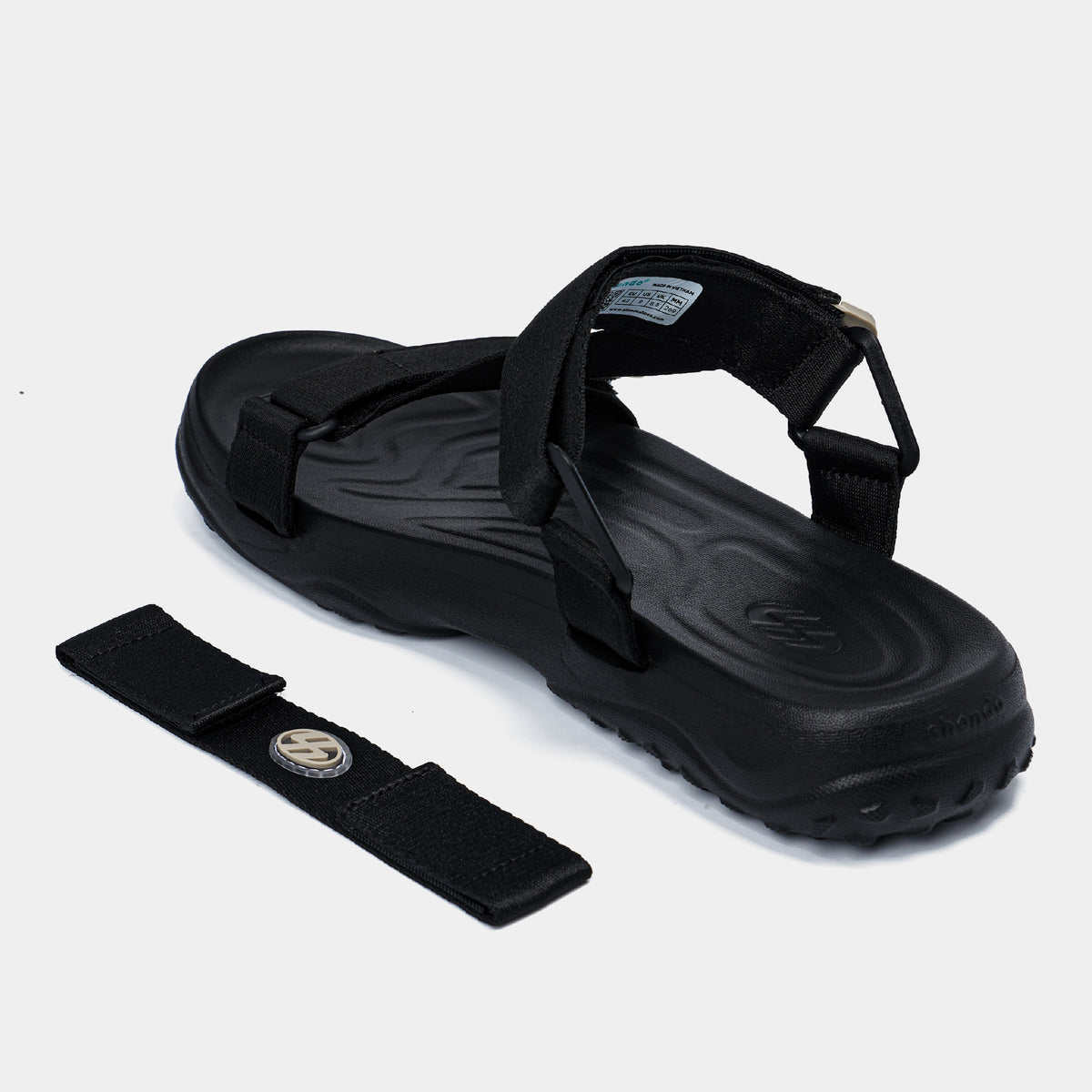 Sandal F11 Quai Chéo Unisex Đen