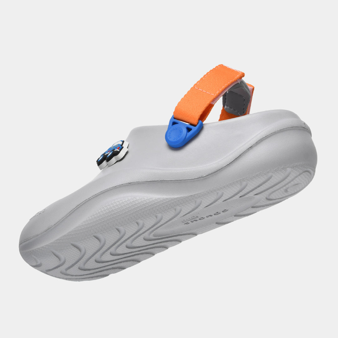 Clog Little Suke bé trai nhựa đúc xám