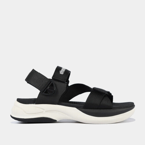 Sandal F8B quai xoay đen trắng