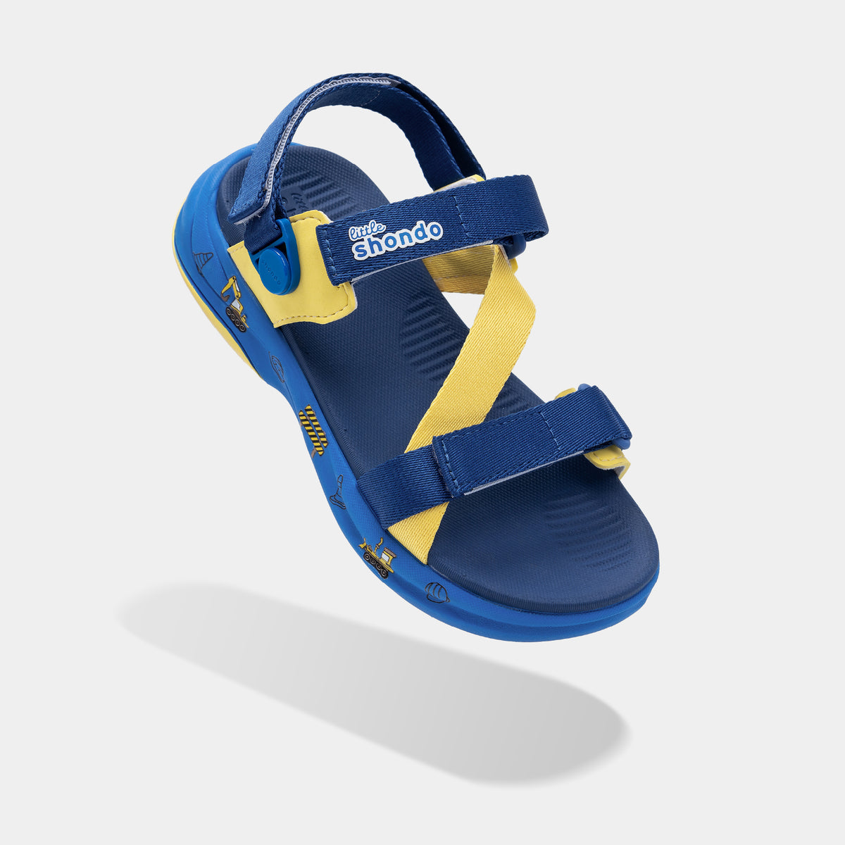 Sandal trẻ em Little 8 quai xoay xanh dương