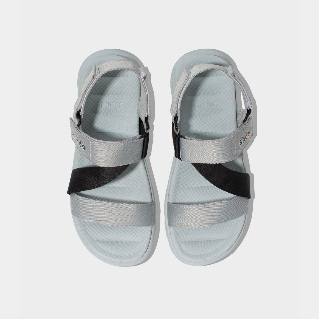 Sandals F6 sport đế xám phối quai đen
