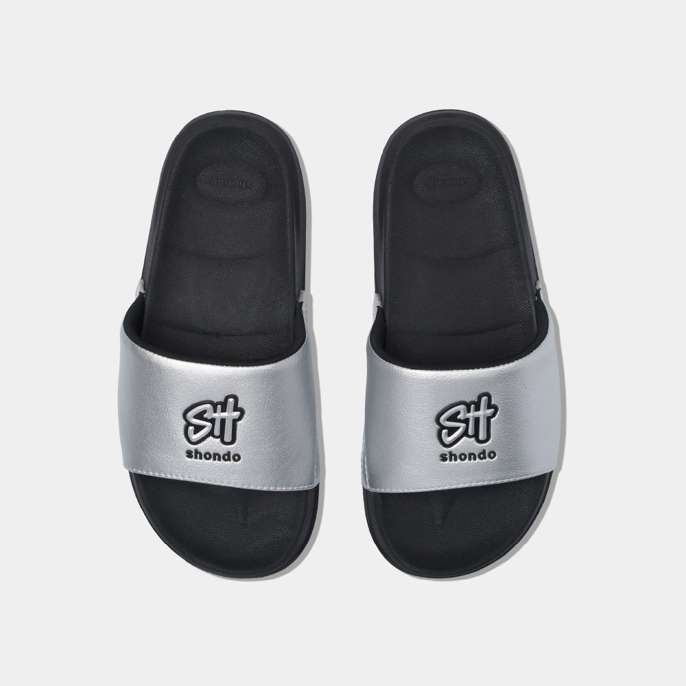 Dép Trendy 7 logo SH TPU đen metallic