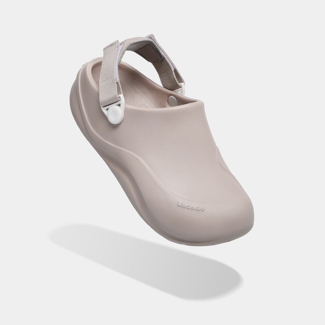Clog nhựa đúc nữ Suke hồng be