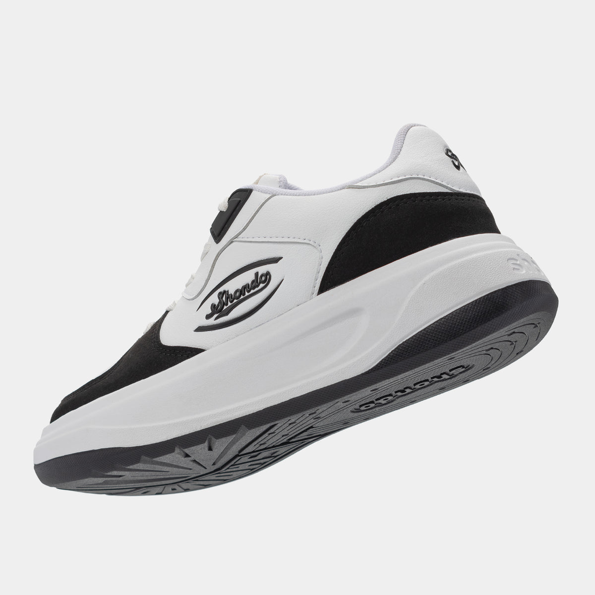 Giày sneaker Class 2 logo Shondo nam nữ trắng đen