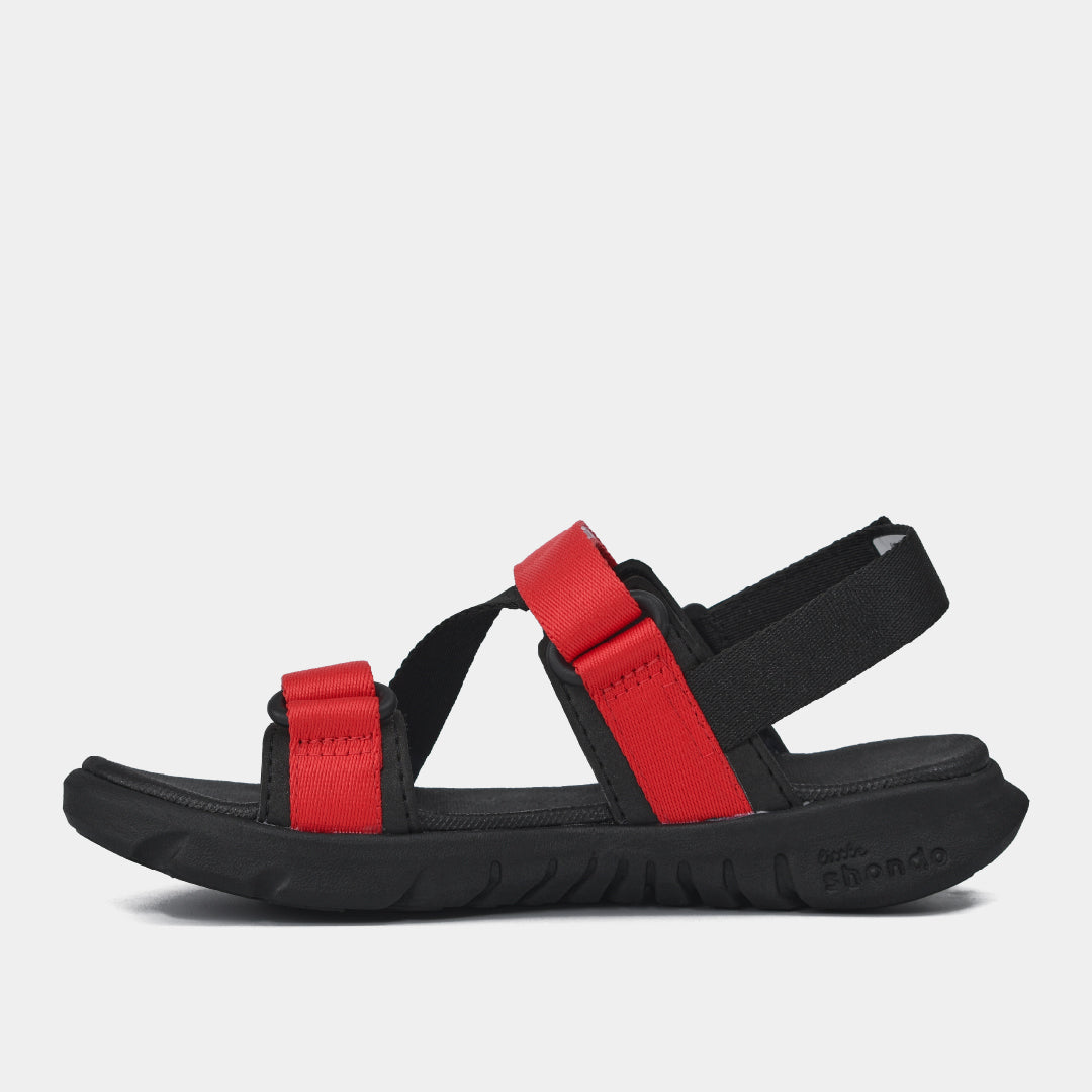 Sandal bé trai Little 6 tem ô tô đen