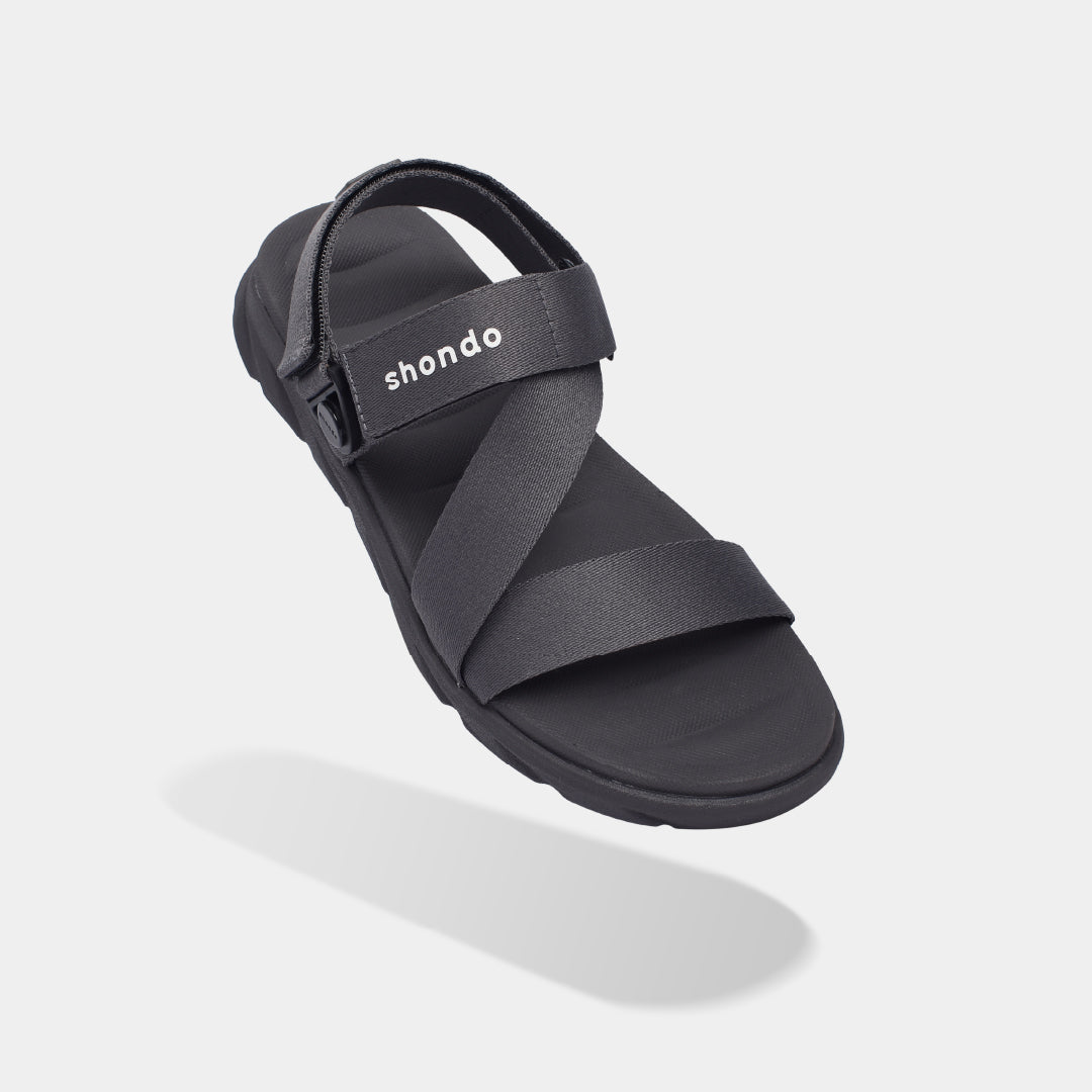 Sandal nam nữ F6S quai xoay xám đậm