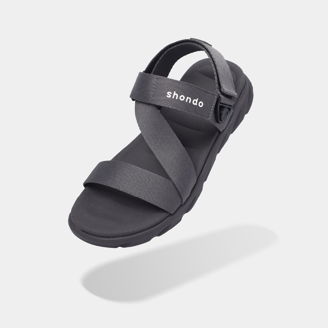 Sandal nam nữ F6S quai xoay xám đậm
