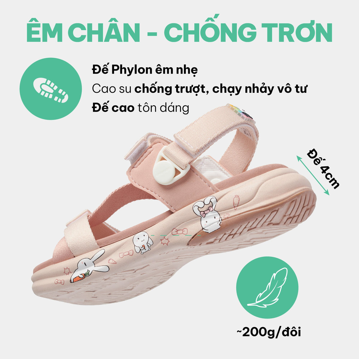 Sandal F8B T7M bé gái hồng