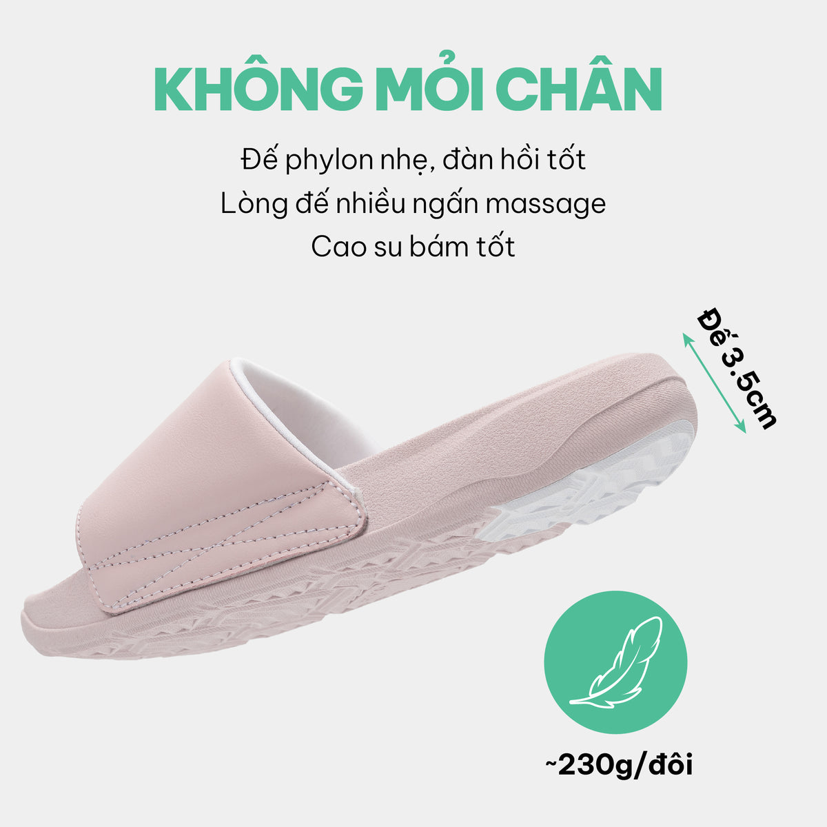 Dép Trendy 7 nữ SH TPU hồng