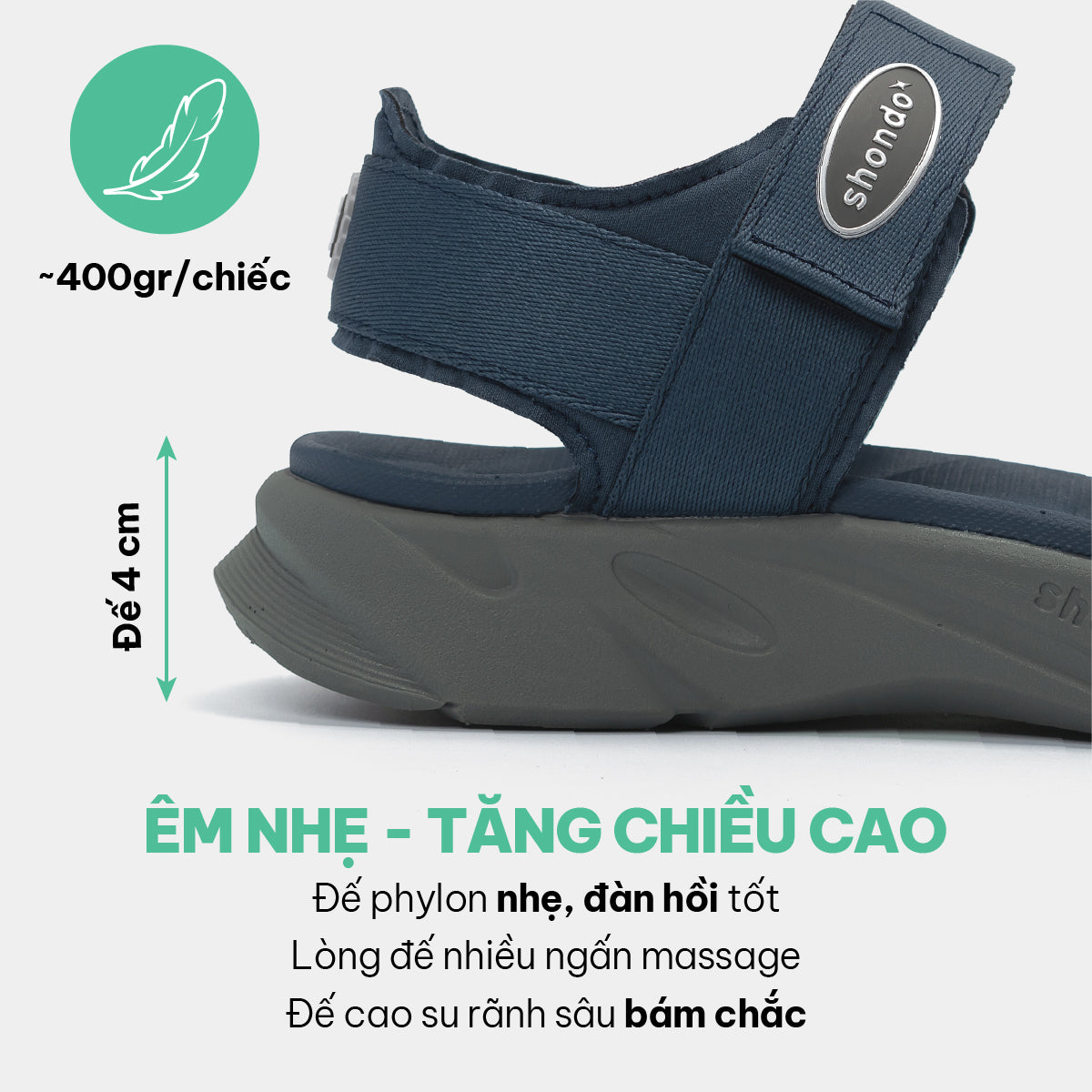 Sandal F8M nam xanh đậm