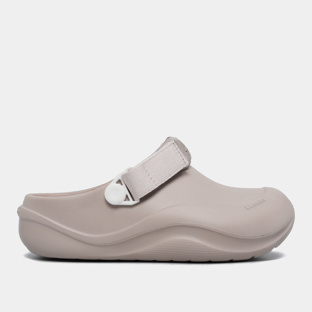 Clog nhựa đúc nữ Suke hồng be