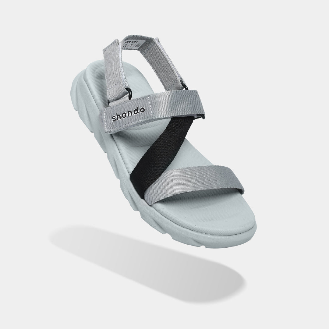 Sandals F6 sport đế xám phối quai đen