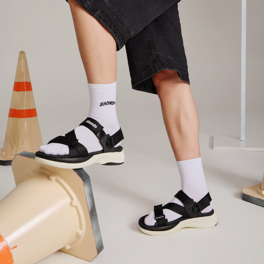 Sandals F8B trắng đen