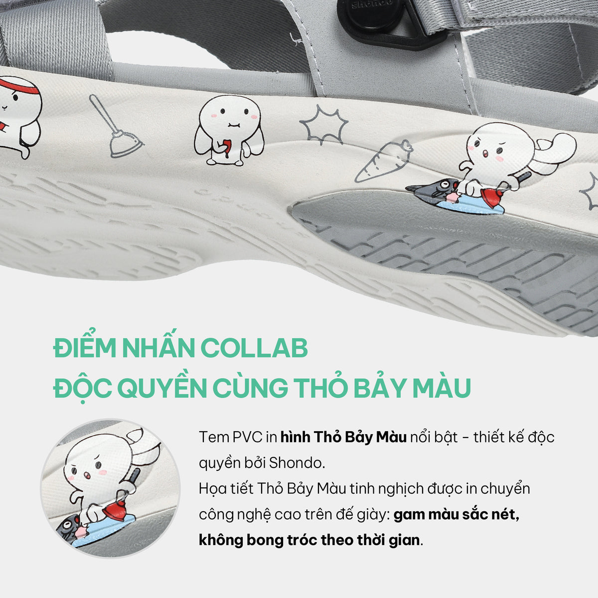 Sandal F8B T7M nam nữ khóa xoay xám
