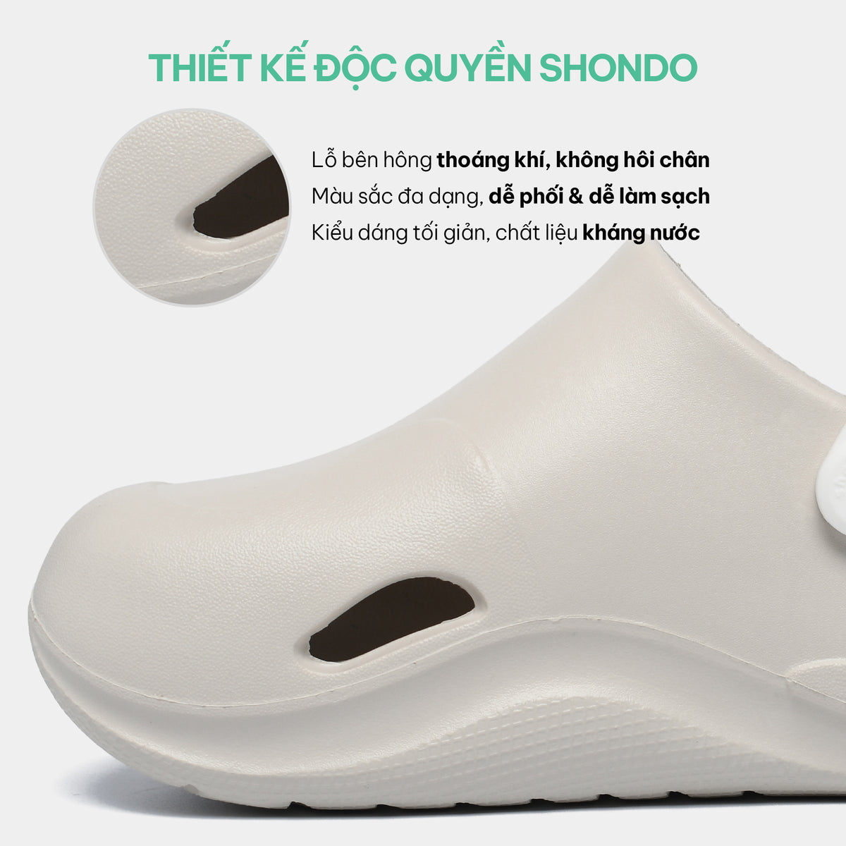 Clog SUKE nhựa đúc nam nữ trắng