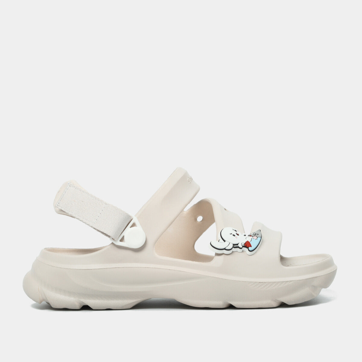 Sandal FX T7M nam nữ nhựa đúc trắng kem