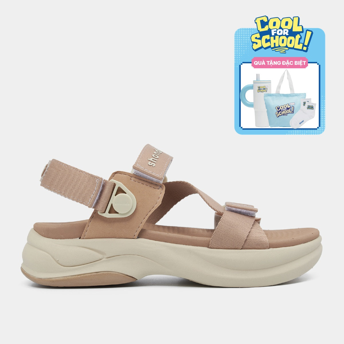 Sandal F8B Quai Xoay Unisex Nâu
