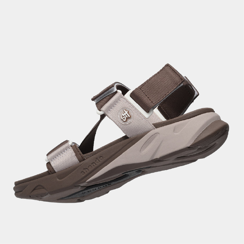 Sandal F8M thể thao nam nữ quai chéo nâu