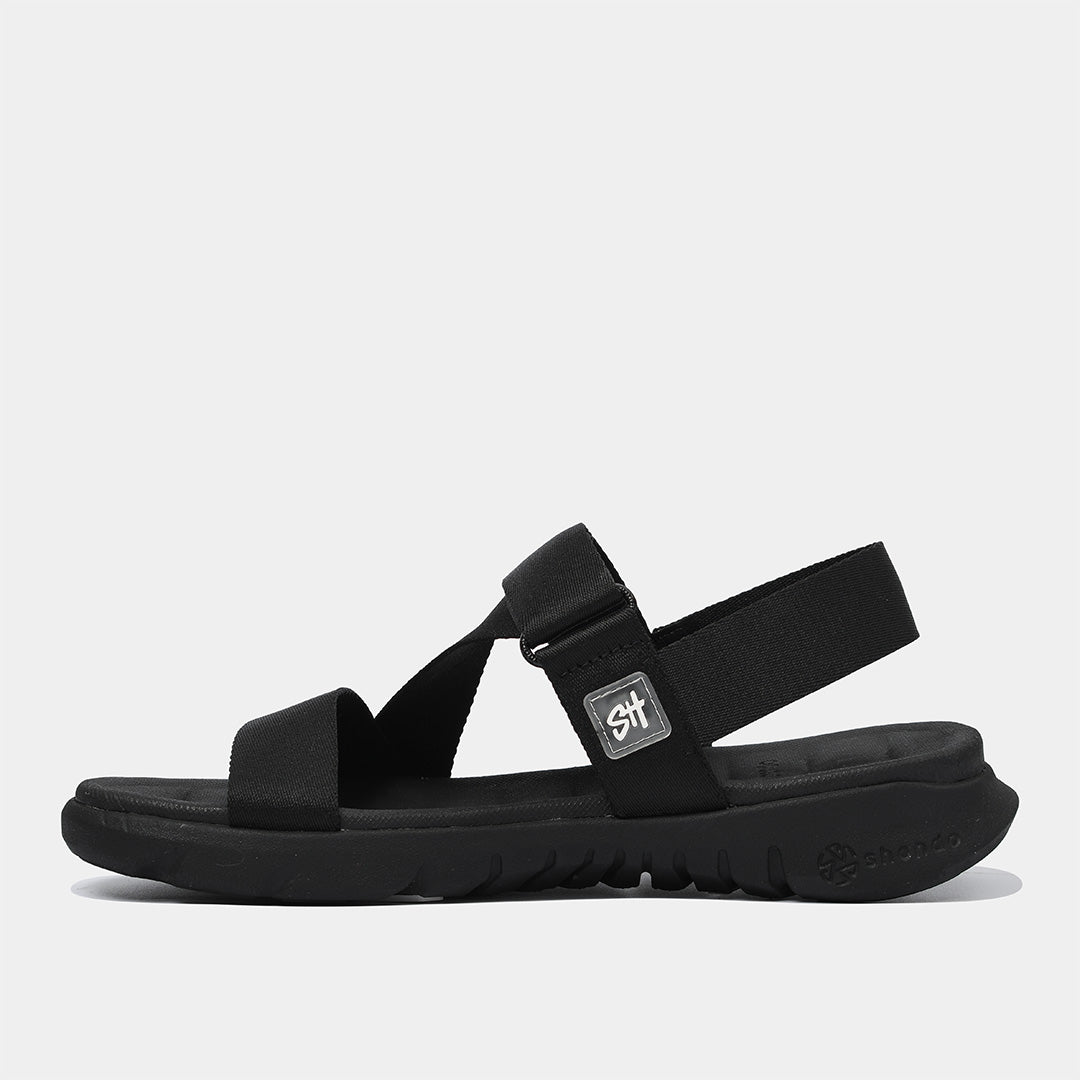 Sandals F6 sport đen quai liền thun