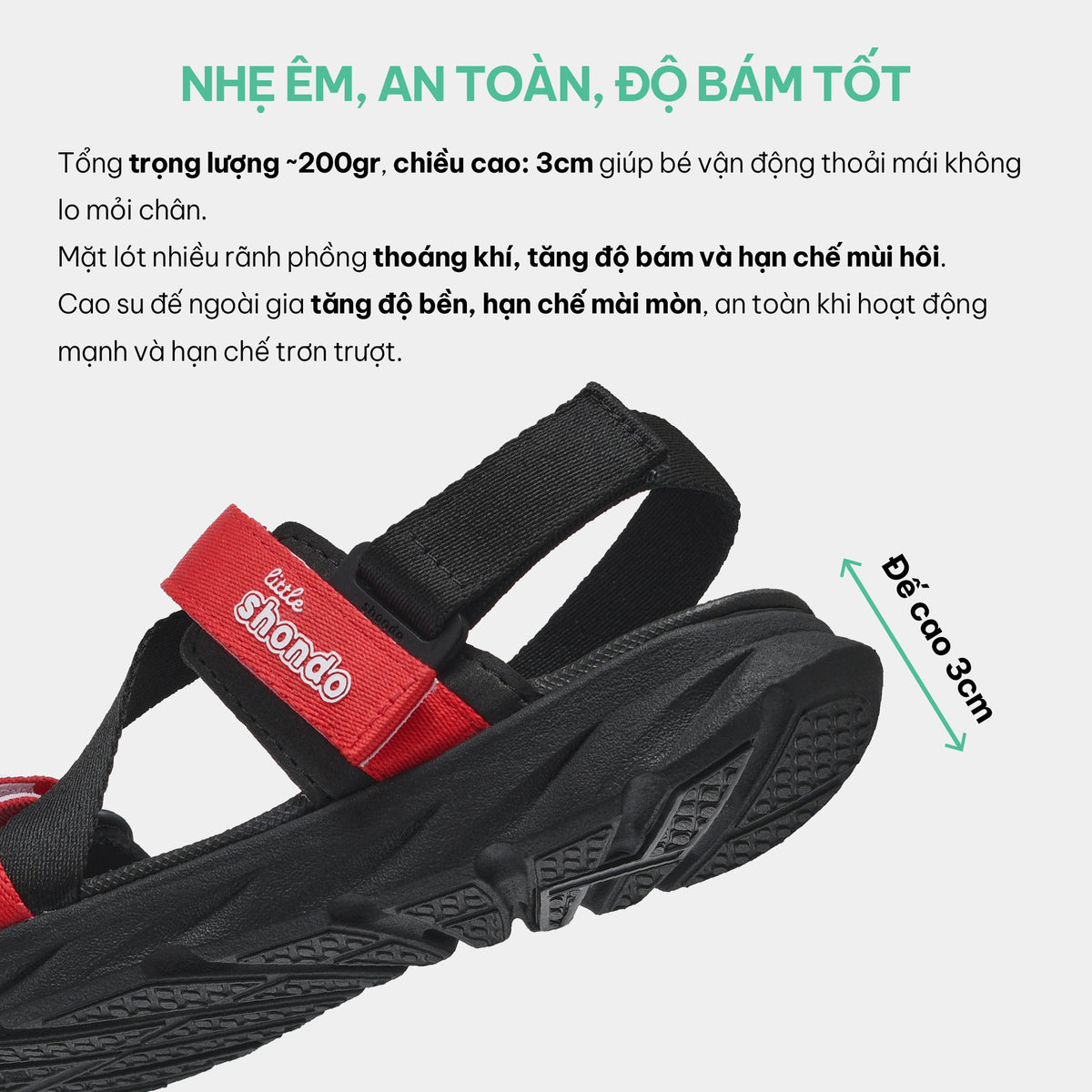 Sandal bé trai Little 6 tem ô tô đen