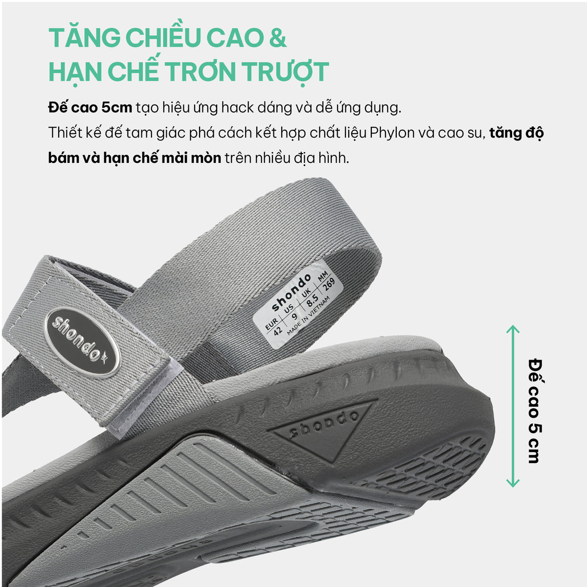 Sandal F7R nam nữ đi học quai chéo xám