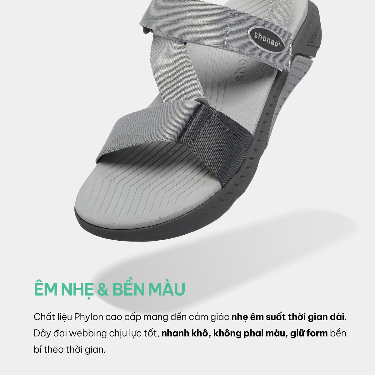 Sandal F7R nam nữ đi học quai chéo xám