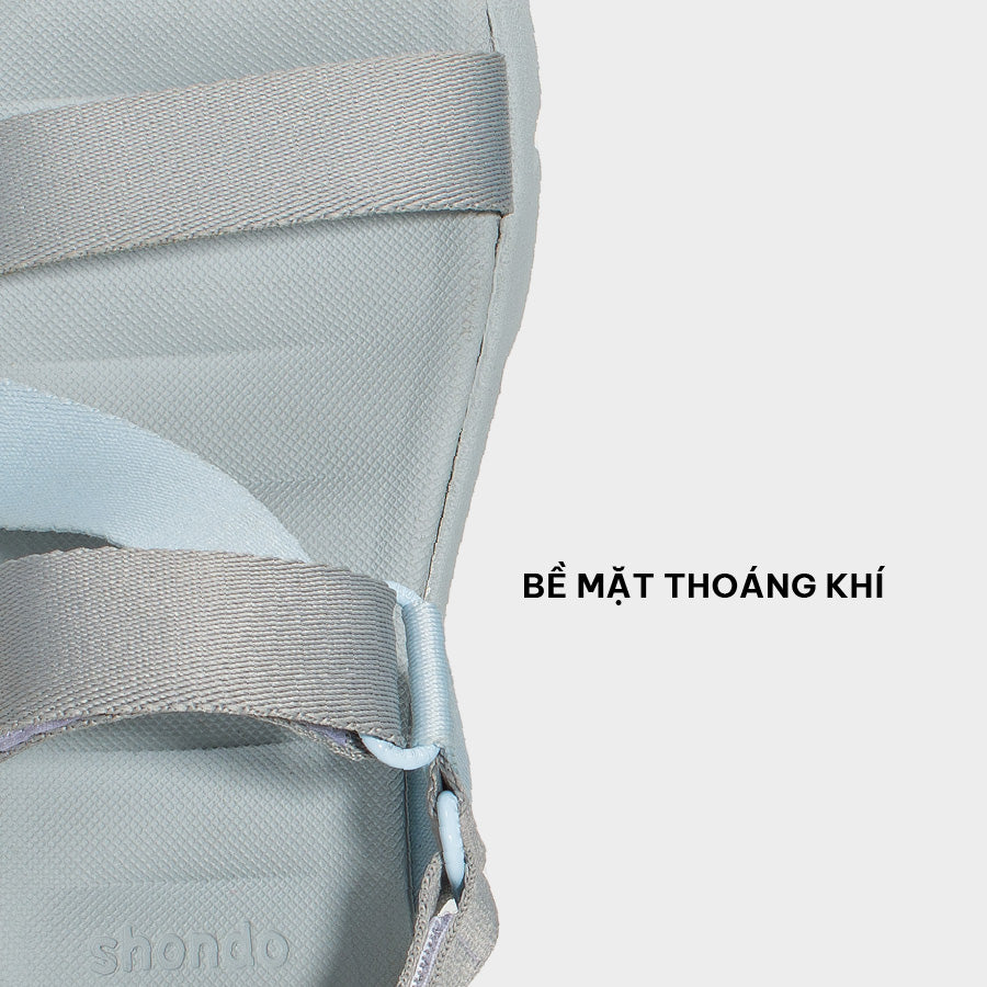 Sandals F6 sport đế xám phối quai xanh da trời