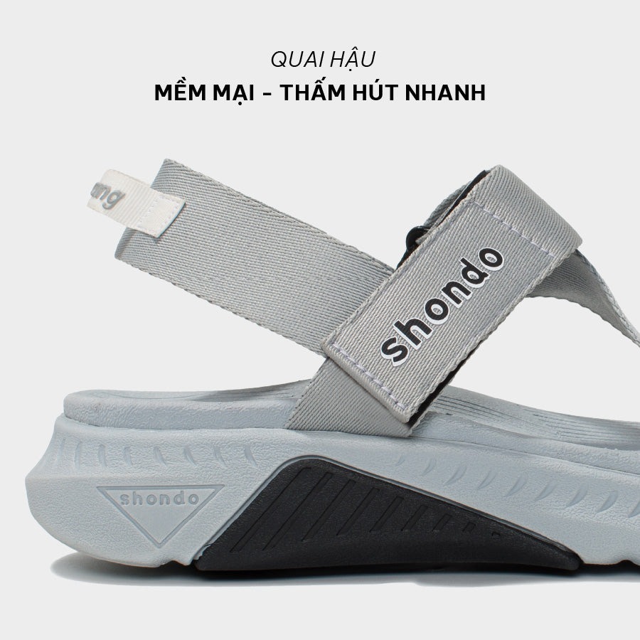 Sandals F7 racing xám phối đen