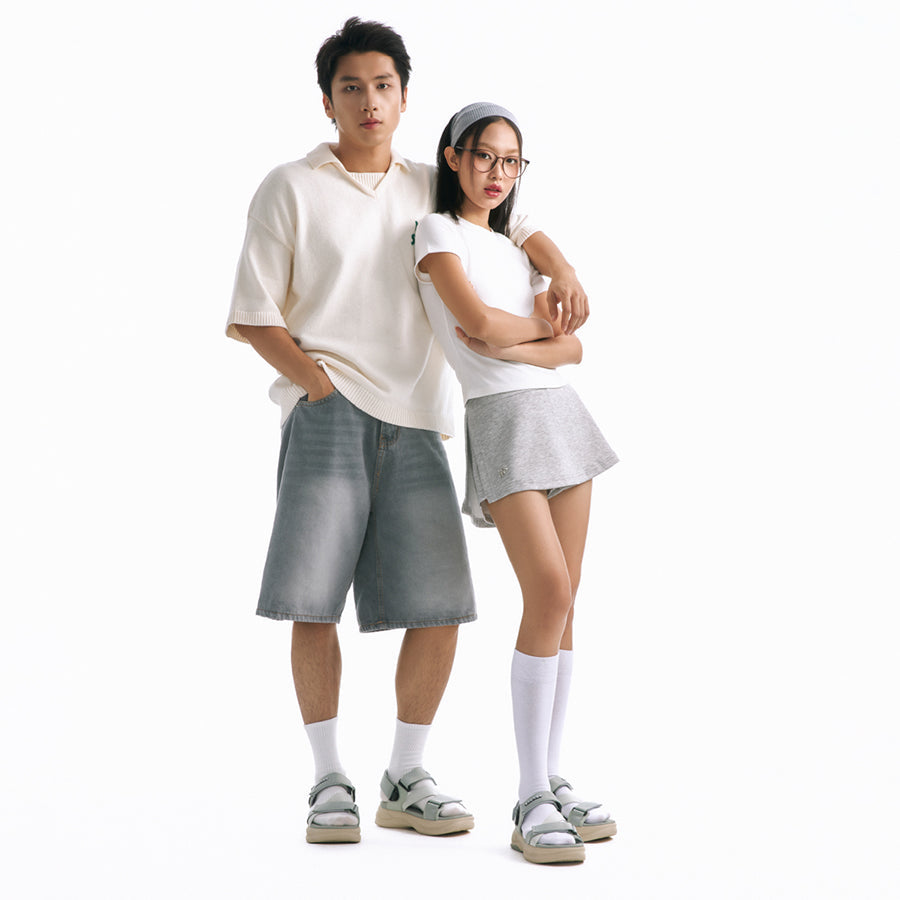 Sandal nam nữ F8B quai xoay xanh mint