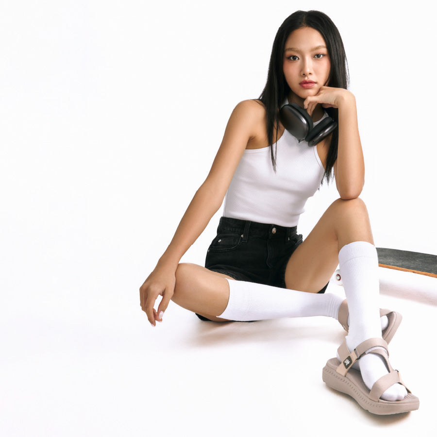Sandal nữ F7R nâu hồng