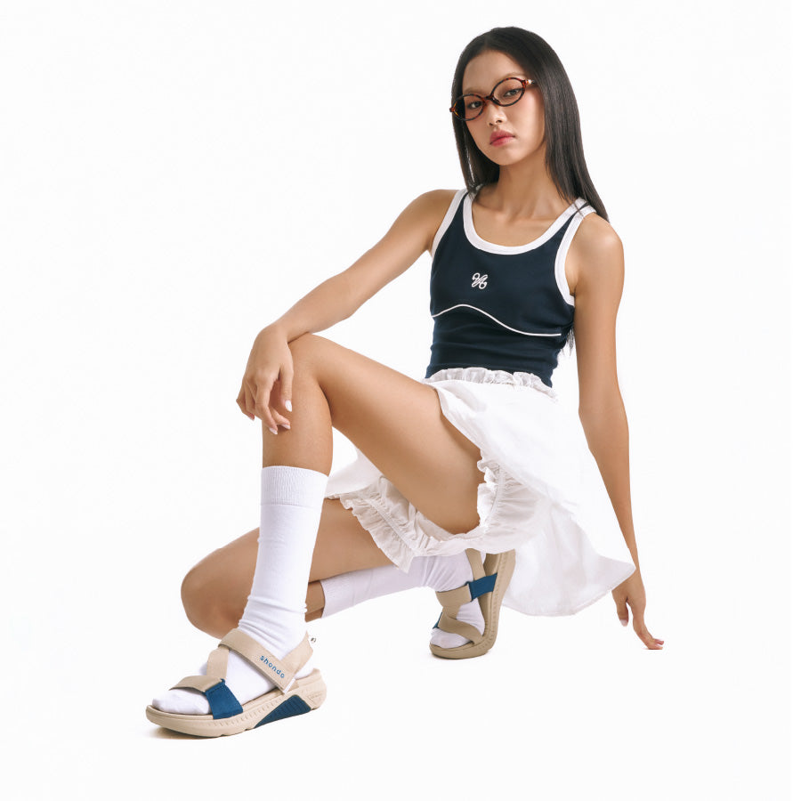 Sandals F7 racing be phối xanh dương
