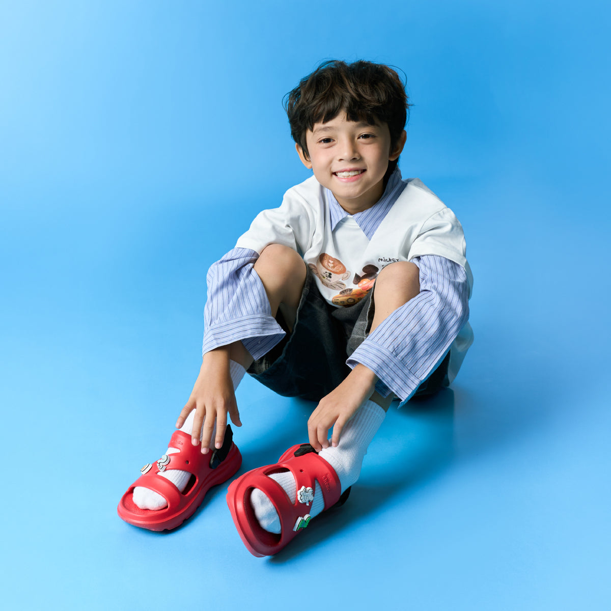 Sandal FX bé trai nhựa đúc đỏ